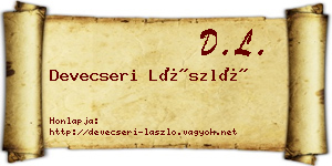 Devecseri László névjegykártya