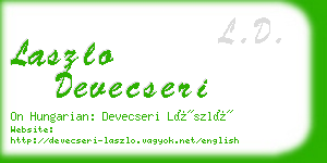 laszlo devecseri business card